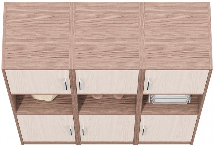 Три Пенала С-МД-СК9П к компьютерному столу С-МД-СК9, ясень шимо светлый/ясень шимо тёмный