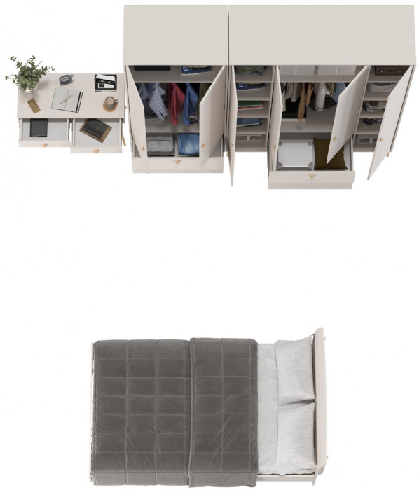 Афина Спальня 21-1200, кашемир серый