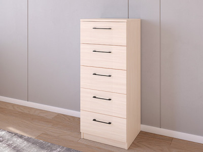 Комод 02/16 45х40х110 Дуб молочный/Дуб молочный