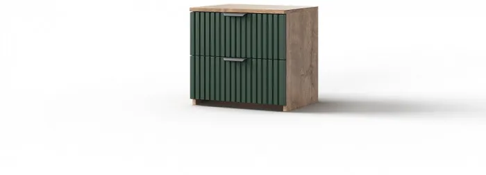 Модульная спальня "Герта" - Дуб канзас/Зеленый матовый