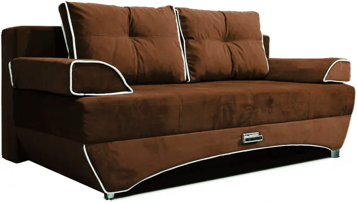 Диван-кровать раскладной еврокнижка прямой Валенсия велюр, цвет бежевый