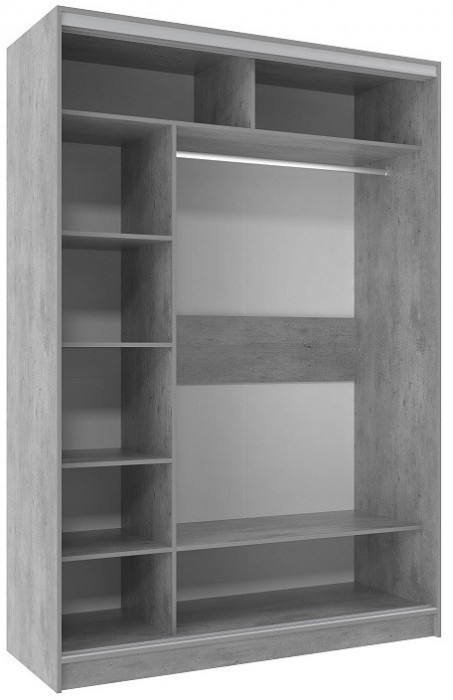 Шкаф-купе двухдверный с зеркалом 1600 Домашний Ателиер светлый