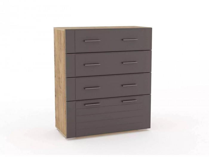 НМ 040.46 Комод Ливорно /дуб бунратти/софт графит