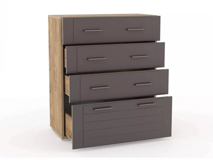 НМ 040.46 Комод Ливорно /дуб бунратти/софт графит