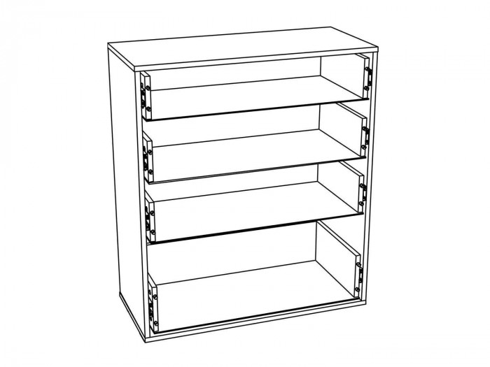 НМ 040.46 Комод Ливорно /дуб бунратти/софт графит
