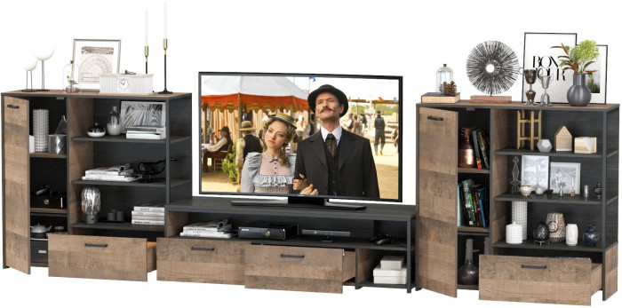 Трувор Гостиная 050, дуб гранж песочный/интра