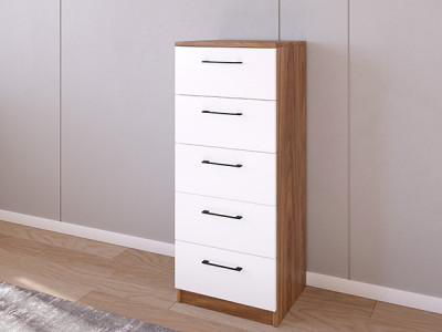 Комод 02/16 45х40х110 Кастелло Бренди/Белый