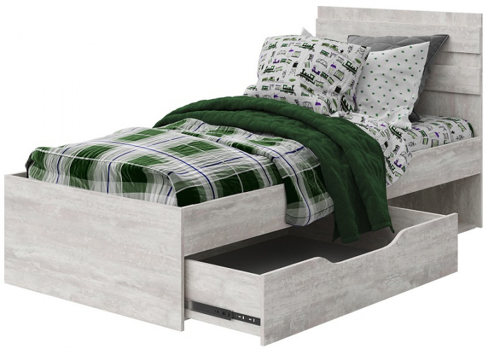 Кровать односпальная 90х200 с ящиком 