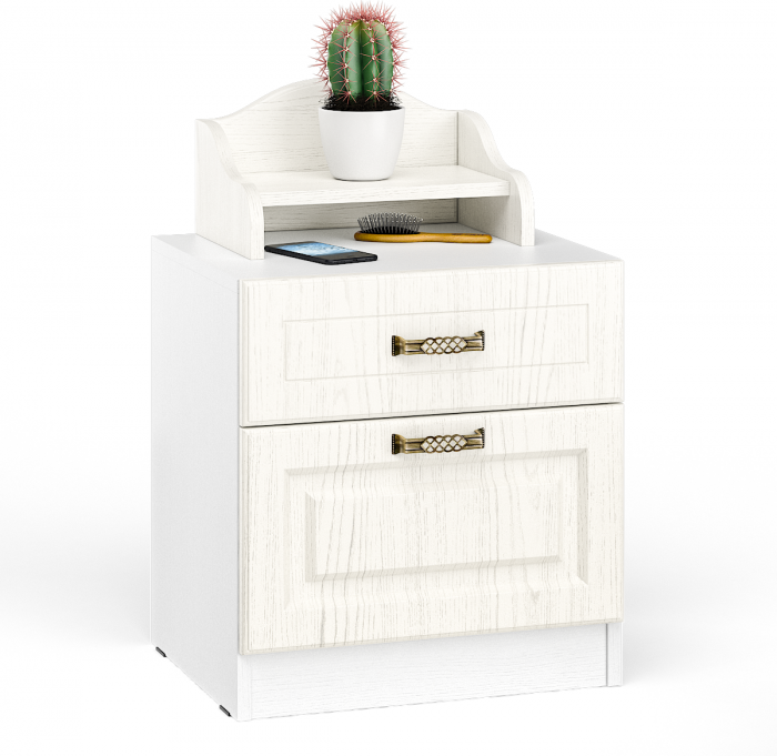 Ливерпуль Тумба 08.146 + Полка 10.117, ясень ваниль/белый