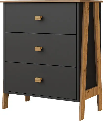 Модульная спальня "Скандинавия" - Антрацит/Дуб наварра