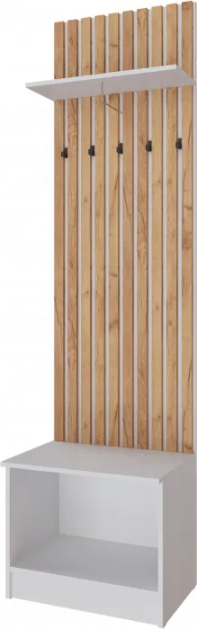Кано Тумба с вешалкой 600 КПТВ-1 белый/дуб крафт золотой