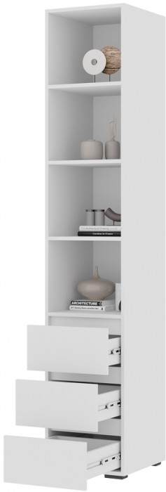 Хелен ПН 02 Пенал открытый (0,400х2,100х0,460) белый/белый