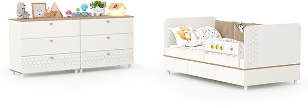 Эйп Детская № 4, цвет белый/дуб белый, сп. м. 800х1600 мм., б/м, основание есть, максимальная нагрузка 80 кг., рекомендуемая высота матраса 120 мм.