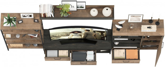 Трувор Гостиная 041, дуб гранж песочный/интра