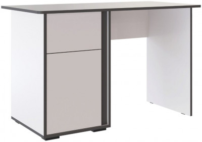 Асцелла Стол письменный белый/графит серый