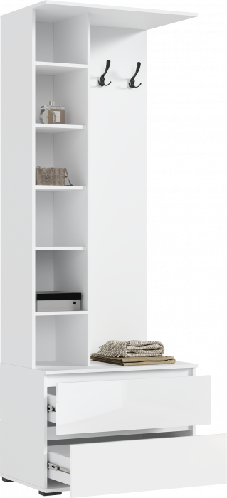 Норд Прихожая, композиция №3, Белый глянец/Белый