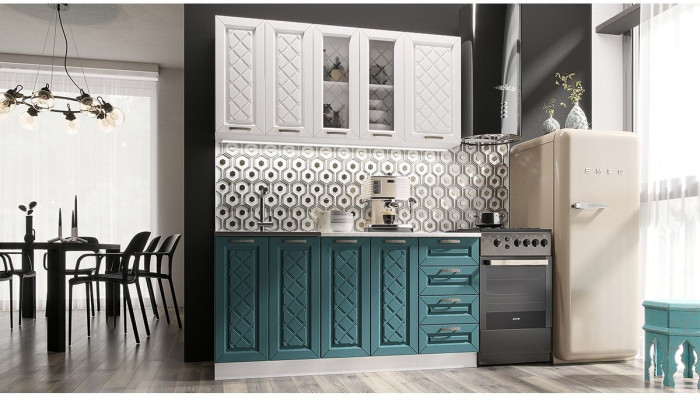 Кухня МДФ Агава 1600, антрацит