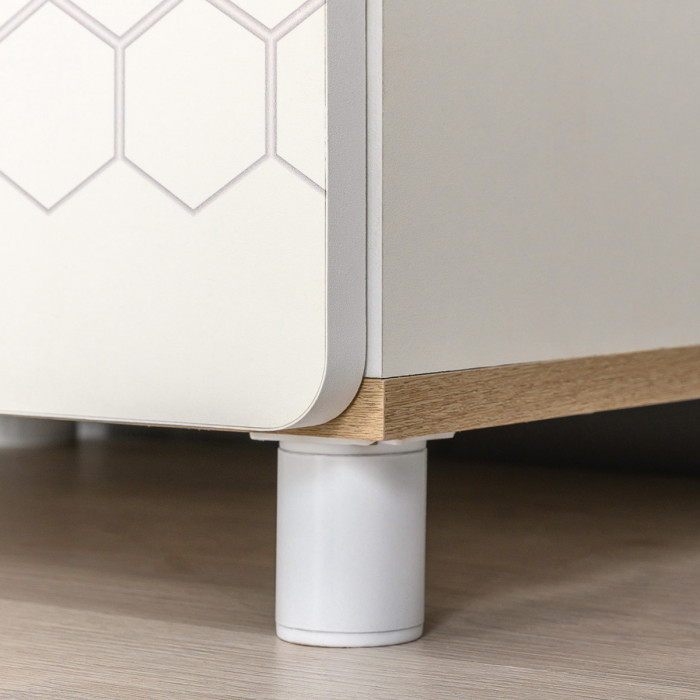 Эйп 13.334 Шкаф для одежды + 13.14 Стеллаж, белый/дуб белый