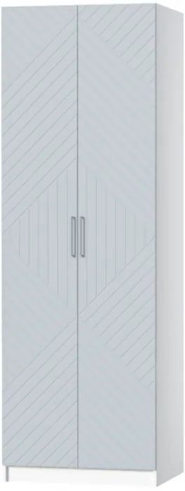 Шкаф двухдверный №1 "Иннэс-7" - Белый/Монблан Р-856