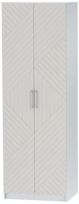 Шкаф двухдверный №1 "Иннэс-7" - Белый/Тирамису матовый