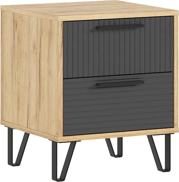 Спальня Флэш, браш графит/дуб крафт