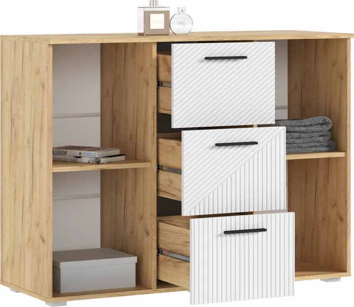 Сильвия Спальня, Браш Вайт/Дуб крафт