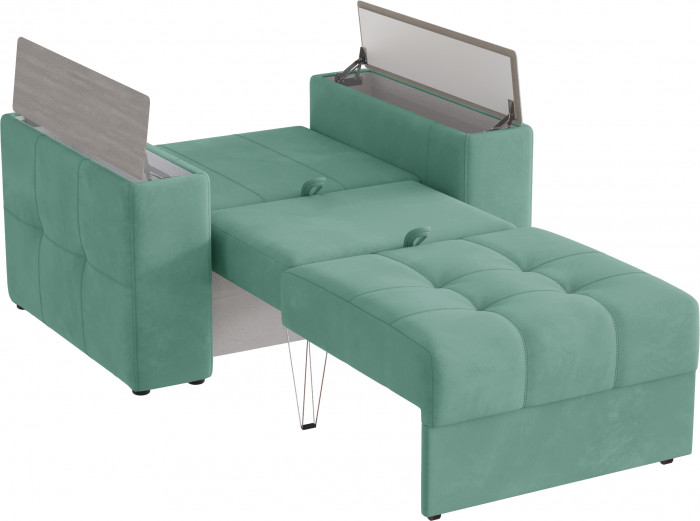Кресло-кровать "Нави", Мятный/МДФ холст белый
