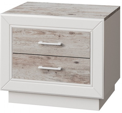 Прикроватная тумба "Эстель" - Дуб полярный/Сосна натуральная