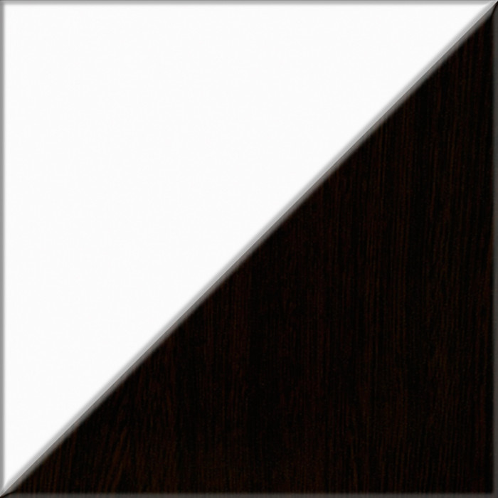 Прихожая П-6 Компоновка № 49, венге/фасады МДФ белое дерево фрезеровка ромб