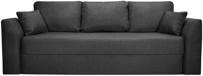 Диван-еврокнижка Белфест 160х195, пружинный блок, велюр, черный