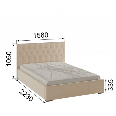 Октавия Кровать интерьерная 140 бежевый ромб, ПМ