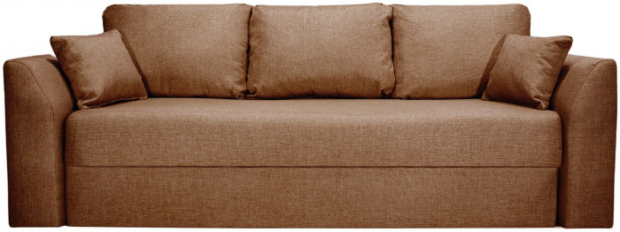 Диван-еврокнижка Белфест 160х195, пружинный блок, рогожка, коричневый