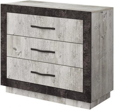 Комод с 3-мя ящиками "Эстель" - Сосна шале/Бетон спаркс