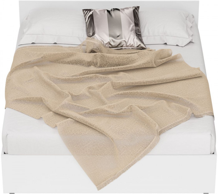 Стандарт Кровать 1600, цвет белый, ШхГхВ 163,5х203,5х70 см., сп.м. 1600х2000 мм., без матраса, основание есть