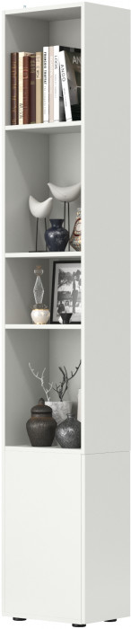 Эйр Гостиная 16.323 Шкаф торцевой, цвет белый шагрень, ШхГхВ 26,9х38,1х219,5 см., универсальная сборка