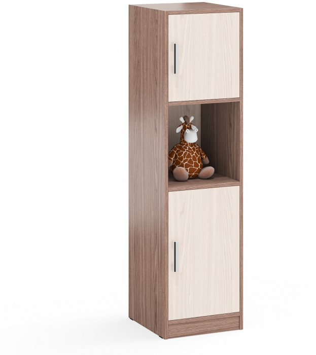 Пенал С-МД-СК9П к компьютерному столу С-МД-СК9, цвет ясень шимо светлый/ясень шимо тёмный, ШхГхВ 43х45х160 см., универсальная сборка