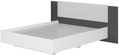 Кровать Шарм КР-18 160х200, проложки,Графит, Белый