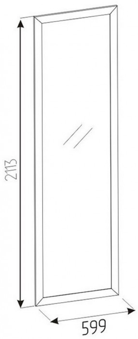 Зеркало навесное Шерлоск 75, дуб сонома