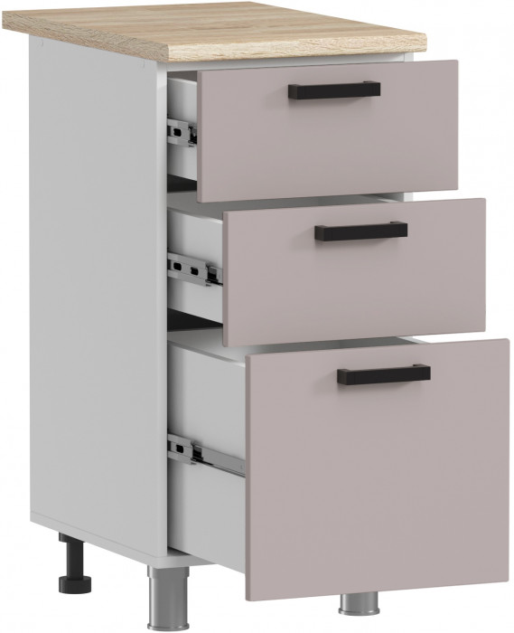 МК Аленушка Н3Я 400 Лаванда Кашемир, скоба черный (со столешницей)