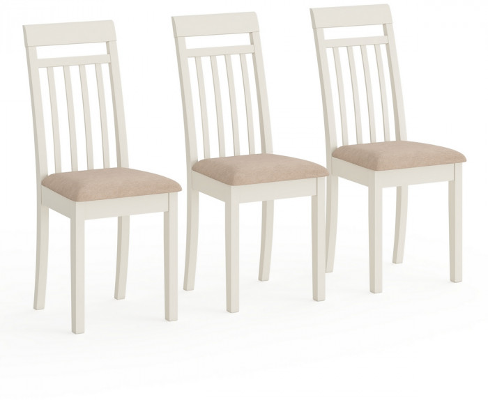 Три стула Мебель--24 Гольф-11 разборных, слоновая кость