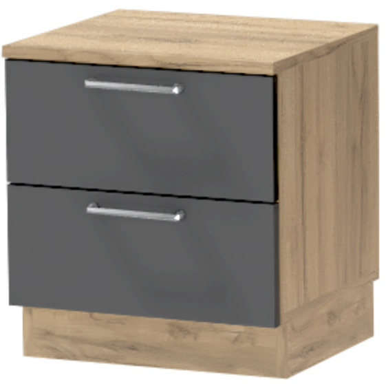 Тумба-6 прикроватная напольная "Иннэс-7", Крафт золотой/Графит