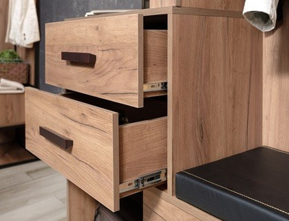 Тумба для обуви высокая Натуре 89, дуб табачный