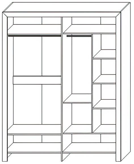 Шкаф четырехдверный 