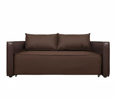 Диван-кровать Барон 140, аккордеон, 140х200, рогожка, коричневый