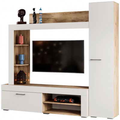 гостиная Николь дуб крафт серый/софт айвори