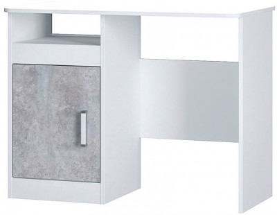 "Паскаль" письменный стол (970х750х500) белый/цемент светлый