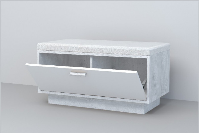 Эго Обувница ОБ-1 ПД (Глянец Белый/Дуб Крафт Золотой)