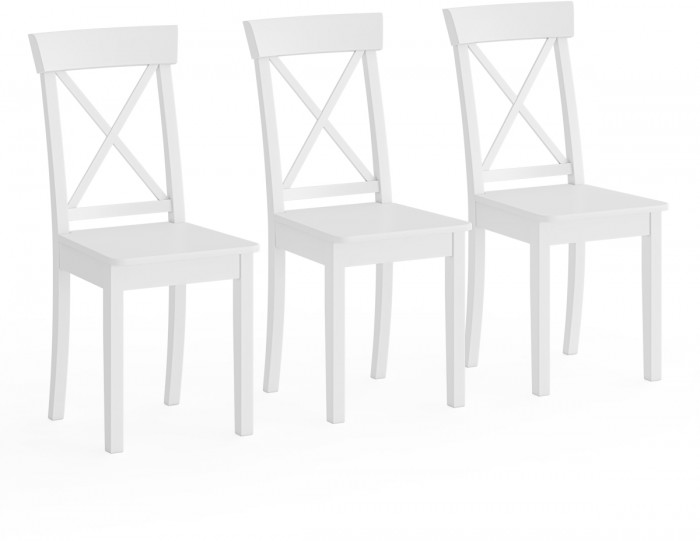 Три стула Мебель--24 Гольф-14 разборных, белый