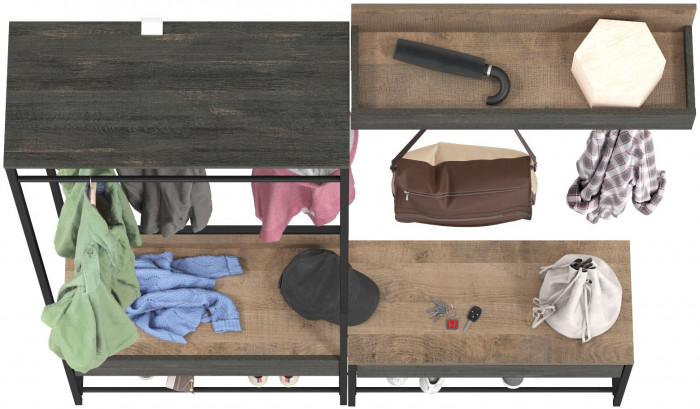 Трувор Прихожая 213, дуб гранж песочный/интра