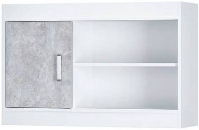 "Паскаль" полка (970х629х306) белый/цемент светлый